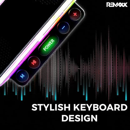 Soniq Hub Portable 10w Dual Bluetooth Speaker with 360° RGB Light Show | Keyboard Switch Design | FM Radio, SD/TF Card, USB | HiFi Wireless Speaker with TWS Connect, 7 Hours Playback