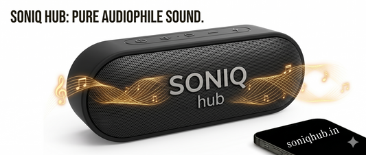 Soniq Hub Portable Bluetooth Speaker, Spherical Design with Double Magnetic Horn, 52mm 7W High Power, LED Lighting, Universal Compatibility (Copy)